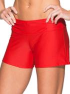 Athleta Womens Shirred Band Short Size S - Saffron Red