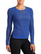 Athleta Womens Mesh Pullover Size L - Caspian Blue
