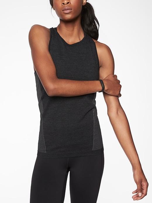 Athleta Womens Caliber Tank Black/ Flagstone Grey Size Xs