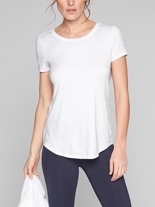 Athleta Womens Refine Tee Size L - Bright White