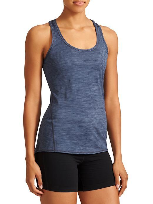 Athleta Womens Shadow Stripe Chi Tank Size L Tall - Iron Blue