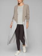 Athleta Womens Cashmere Duster Light Grey Heather/ Foxtail Taupe Size Xxs