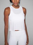 Athleta Womens Studio Crop Tank Bright White Size 1x