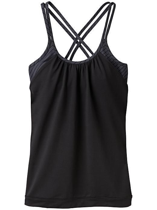 Athleta Zippy Hidden Agenda Tank - Flint Grey/ Black