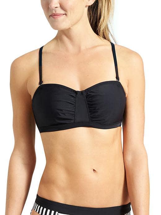 Athleta Womens Waterfall Bandeau Bikini Size 32b/c - Black