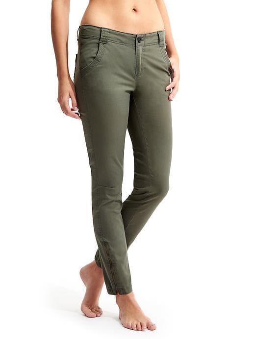 Athleta Womens Organic Cotton Ankle Pant Jasper Green Size 2