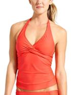 Athleta Womens Tara Halter Tankini Size 32b/c - New Coral