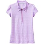 Athleta Printed Gravity Polo - Hydrangea Herringbone