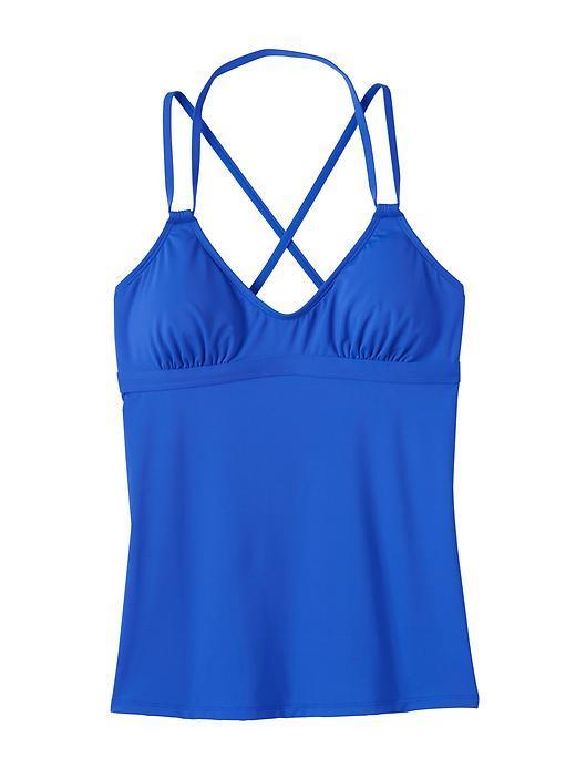Athleta Womens Scoop Tankini Size M Tall - Caspian Blue