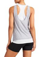 Athleta Womens Essence Double Tank Size 1x Plus - Light Grey Heather