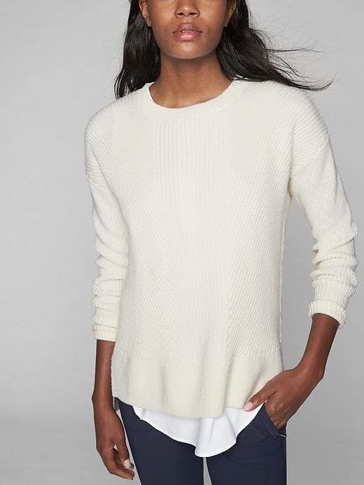 Athleta Womens Merino Tunic Sweater Dove Size Xl