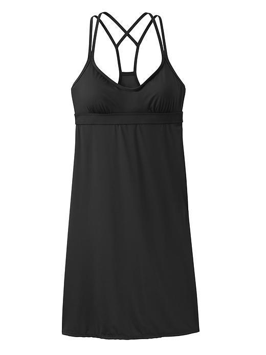 Athleta Womens Coastline Swim Dress Size L Petite - Black