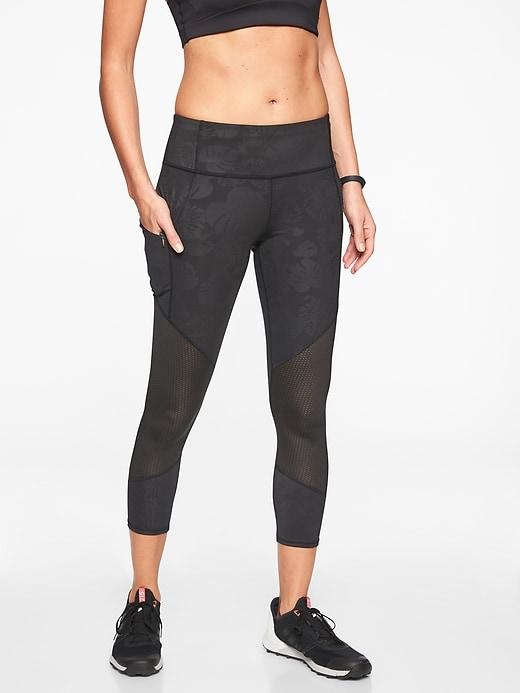 Athleta Womens Palm Contender Capri Black Size Xl