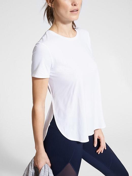 Athleta Womens Sunlover Upf Tee Bright White Size Xxs