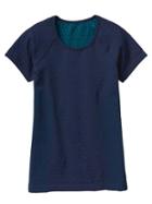 Athleta Womens Seamless Sequence Tee Size S - Navy