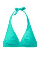 Athleta Womens Shirrendipity Halter Bikini Top Size L - Catalina Green