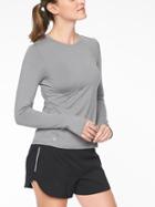 Athleta Womens Limitless Heather Top Grey Heather Size S