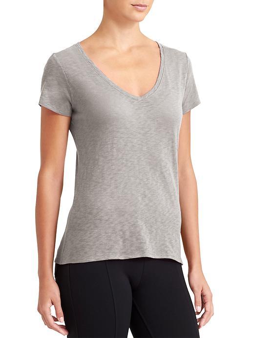 Athleta Womens Daily Tee Size L Tall - Grey Heather