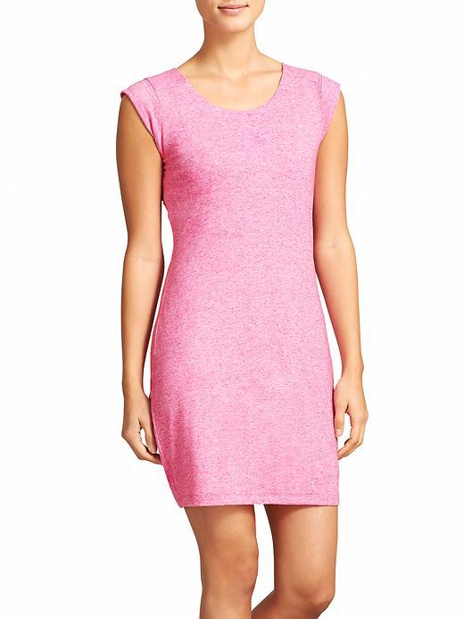 Athleta Womens Linen Charisma Dress Size L - Paradise Pink Heather