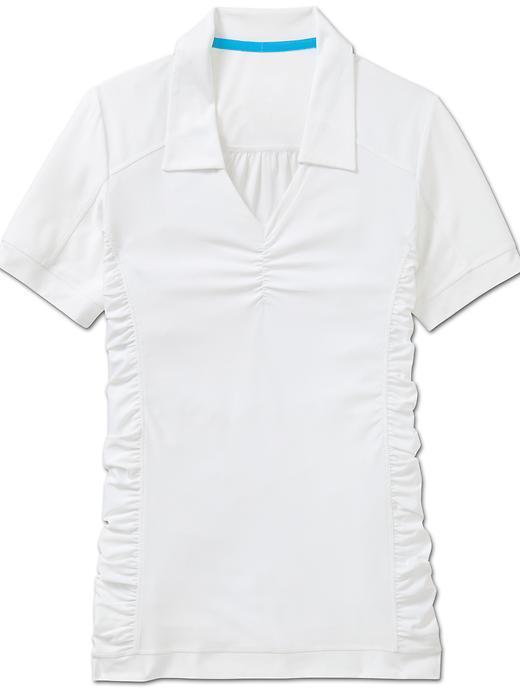 Athleta Womens Birdie Polo Size L - White