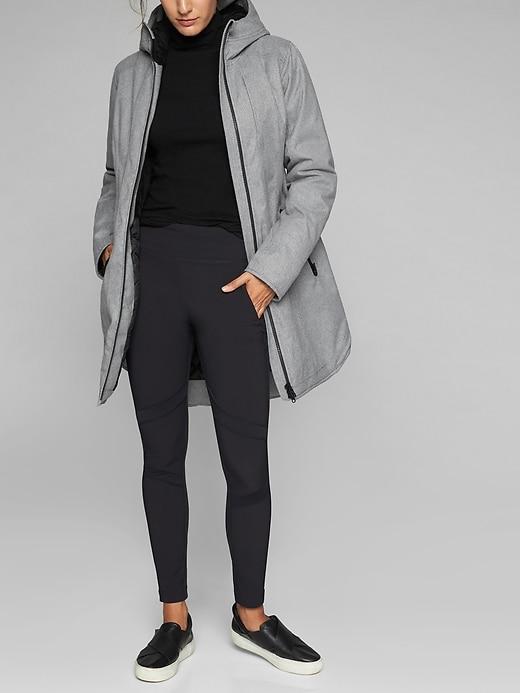 Athleta Womens Cascades Parka Grey Heather Size L