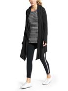 Athleta Womens Hooded Open Front Wrap Size L - Black