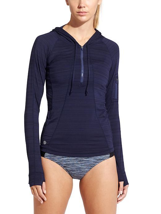 Athleta Womens Pacifica Upf Hoodie Size L - Dress Blue