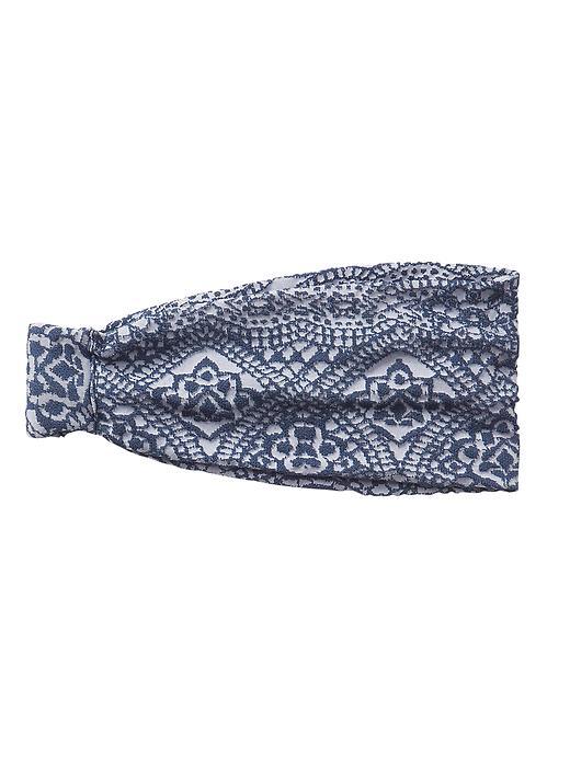 Athleta Womens Ethnic Lace Seamless Headband Size One Size - Iron Blue
