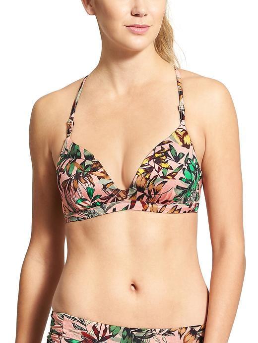 Athleta Womens Aqualuxe Print Molded Bikini Pink Floral Size Xl