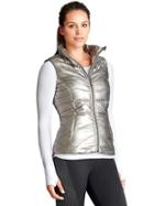 Athleta Metallic Down Vest - Titanium