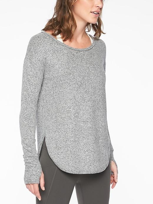 Athleta Womens Lombard Top Light Grey Heather Size Xxs