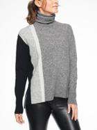Athleta Womens Transit Colorblock Pullover Sweater Grey/ White Size M