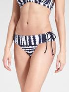 Athleta Womens Wave Break Side Tie Bikini Bottom Size L - Dress Blue