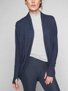 Athleta Womens Luxe Pose Wrap Rain Check Size S