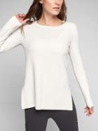 Athleta Womens Thermal Honeycomb Sweater Size L - Dove