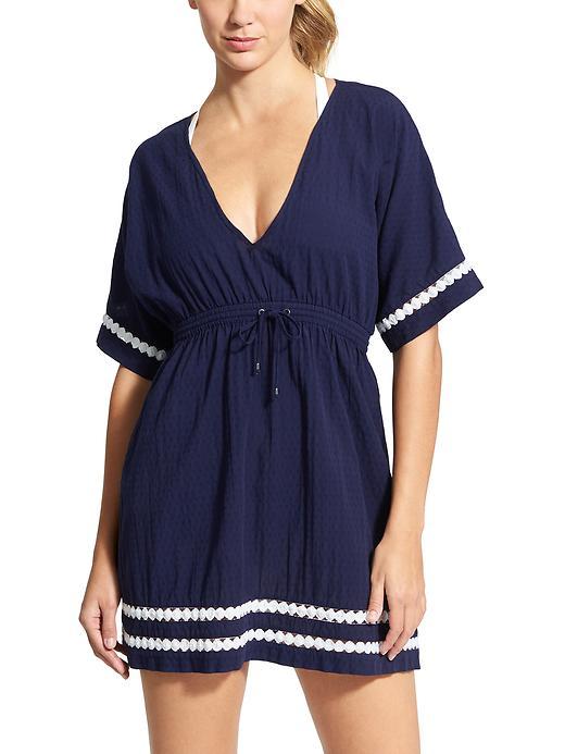 Athleta Womens Coast To Coast Cover-up Size L - Dress Blue