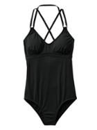 Athleta Womens Scoop One Piece Size L Tall - Black