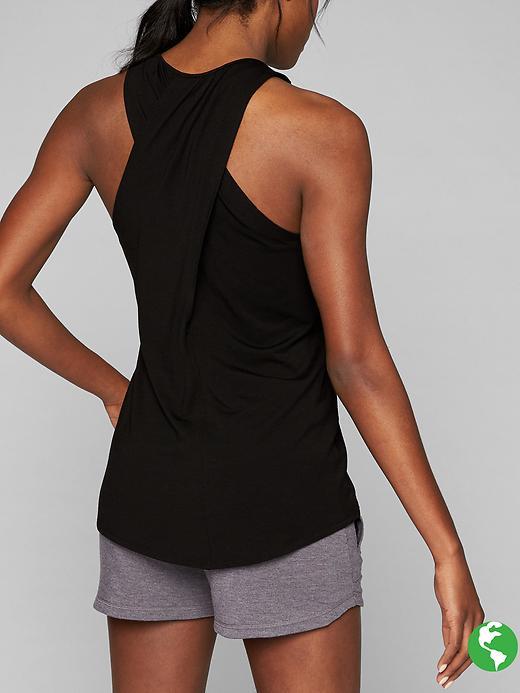 Athleta Womens Ultimate Crossback Tank Size L - Black