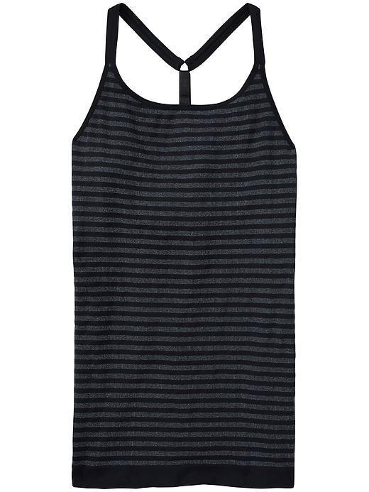 Athleta Up-tempo Stripe Tank - Black/cobblestone Heather