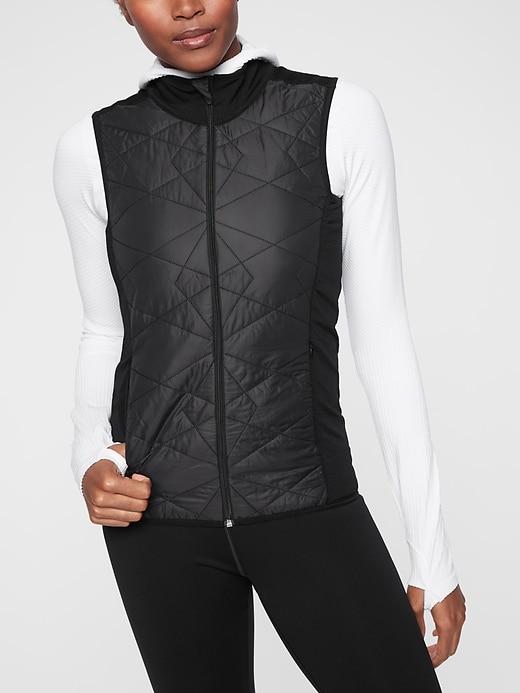 Athleta Womens Insulated Flurry Vest Black Size Xs