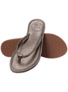 Creamy Leather Metallic Flip Flops By Reef