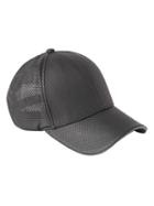 Perforated Faux Leather Baseball Cap