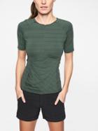 Athleta Womens Pacifica Wrap Front Tee Green Rapids Size Xs