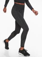 Athleta Womens Caliber Seamless 7/8 Tight Black/ Flagstone Grey Size Xs
