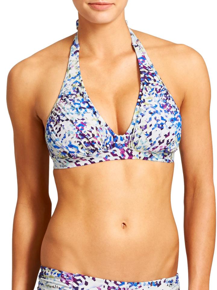 Kaleidoscope Shirred Halter Bikini