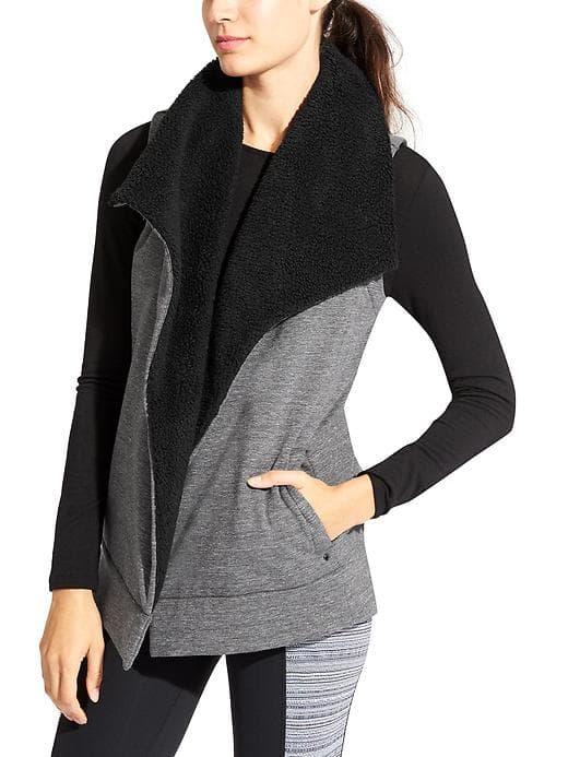Athleta Womens Apres-anything Vest Size 1x Plus - Charcoal Heather