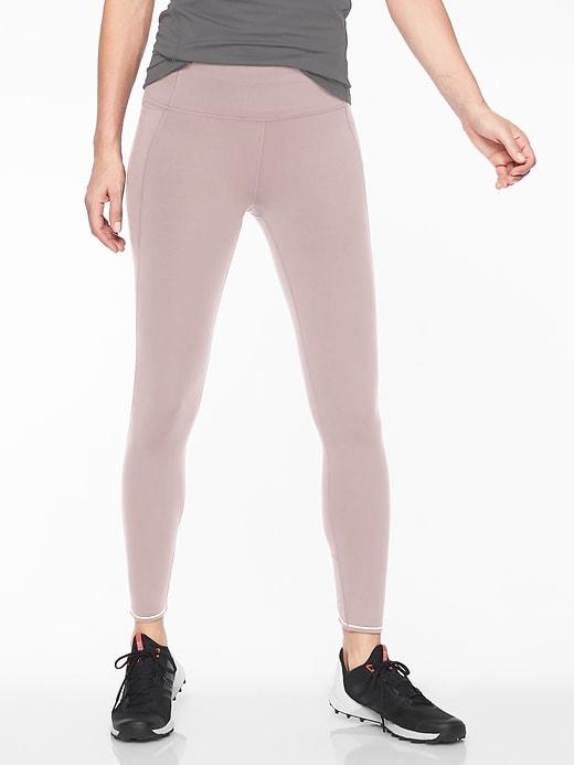 Athleta Womens Run Free 7/8 Tight Dark Soft Lilac Size S