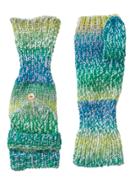 Ombre Knit Button Mitten By V. Fraas