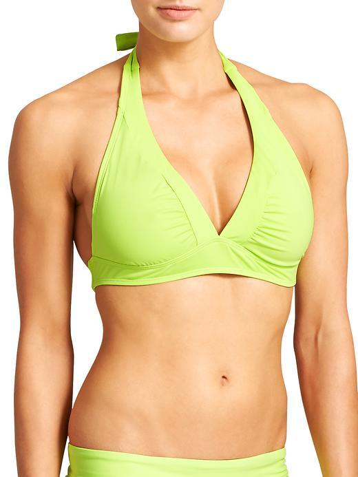 Athleta Womens Shirrendipity Halter Bikini Top Size M - Cactus