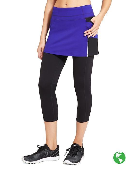 Athleta Womens Be Free 2 In 1 Capri Size L Tall - Purple Paradise